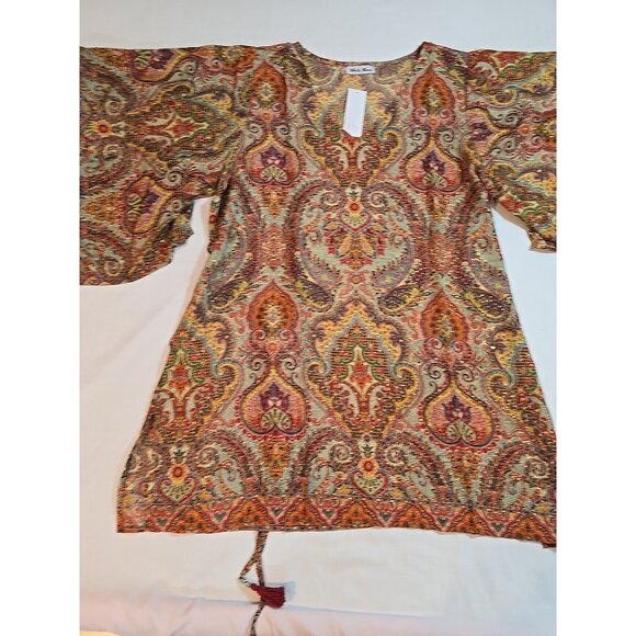 Kimono Sleeves Short length dress tassel tie back fits size S to Size L New - Picture 9 of 16